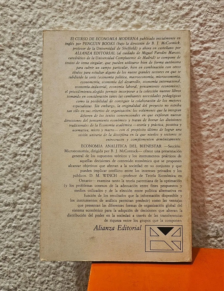 Economía Analítica Del Bienestar - D. M. Winch - Imagen 3